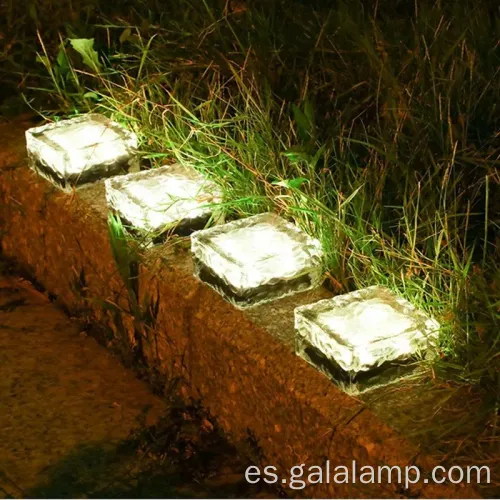 Elegantes luces de jardín solar con diseño de cristal